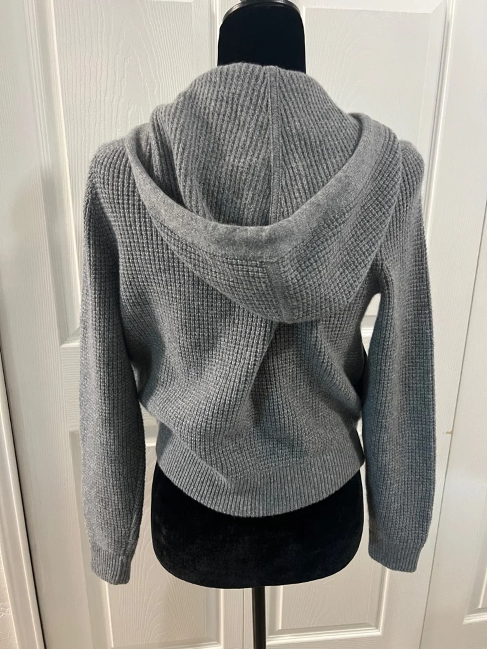 NWD Theory Heather Grey Cashmere Zip Up Hoodie - Picture 3 of 5